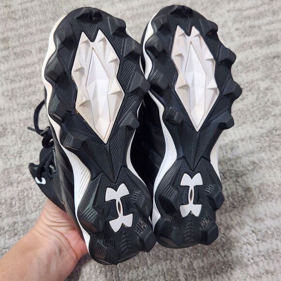 Under Armour Boys Renegade RM Junior Football Cleats black white size 12 child - Picture 9 of 9